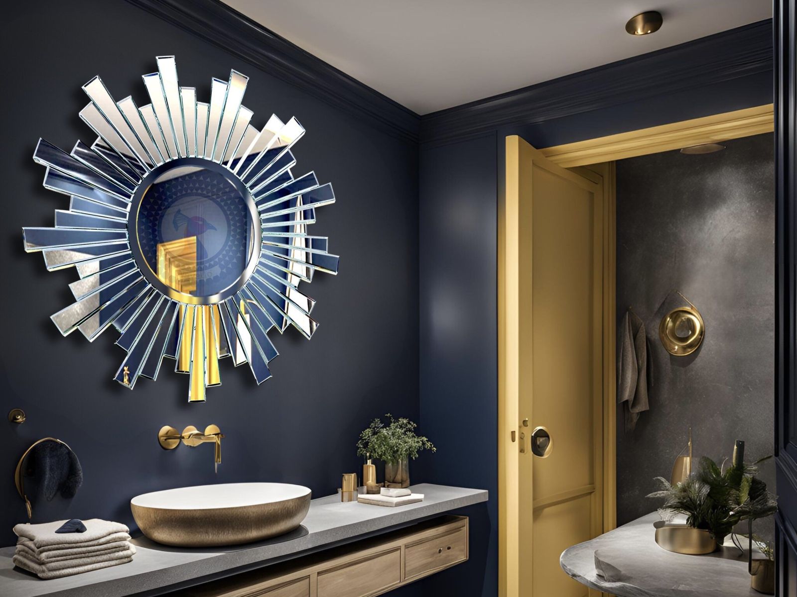 Bathroom wall art decorative mirror