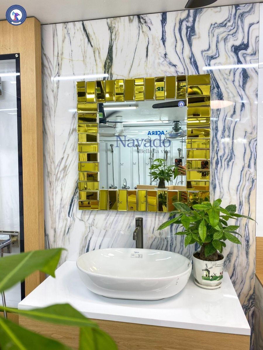 Bathroom wall art mirror