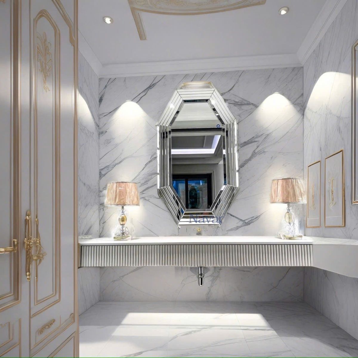 Artistic Bathroom Wall Mirror 