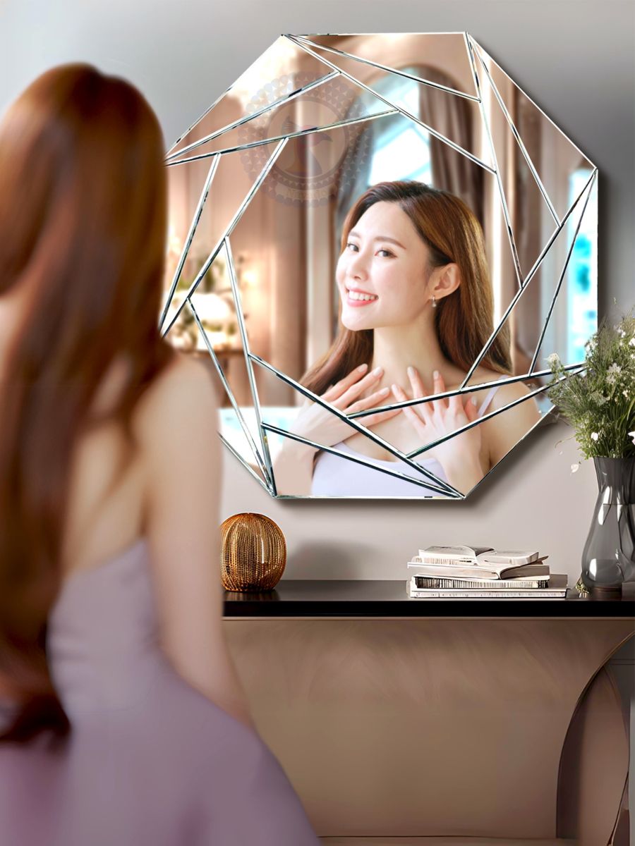 Bathroom wall art mirror