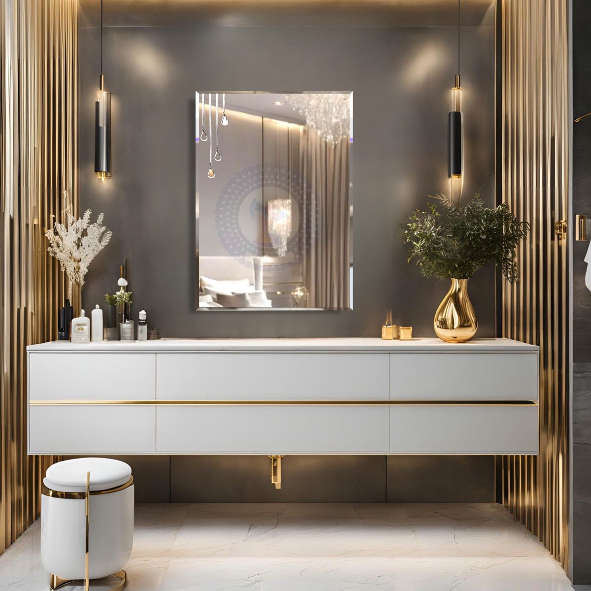 Rectangular Vanity Mirror Art