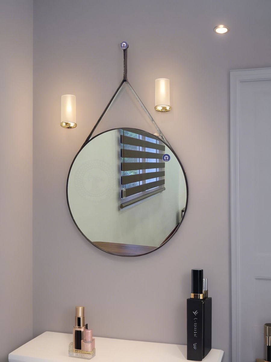 Vanity Mirror Wall leather Hanging