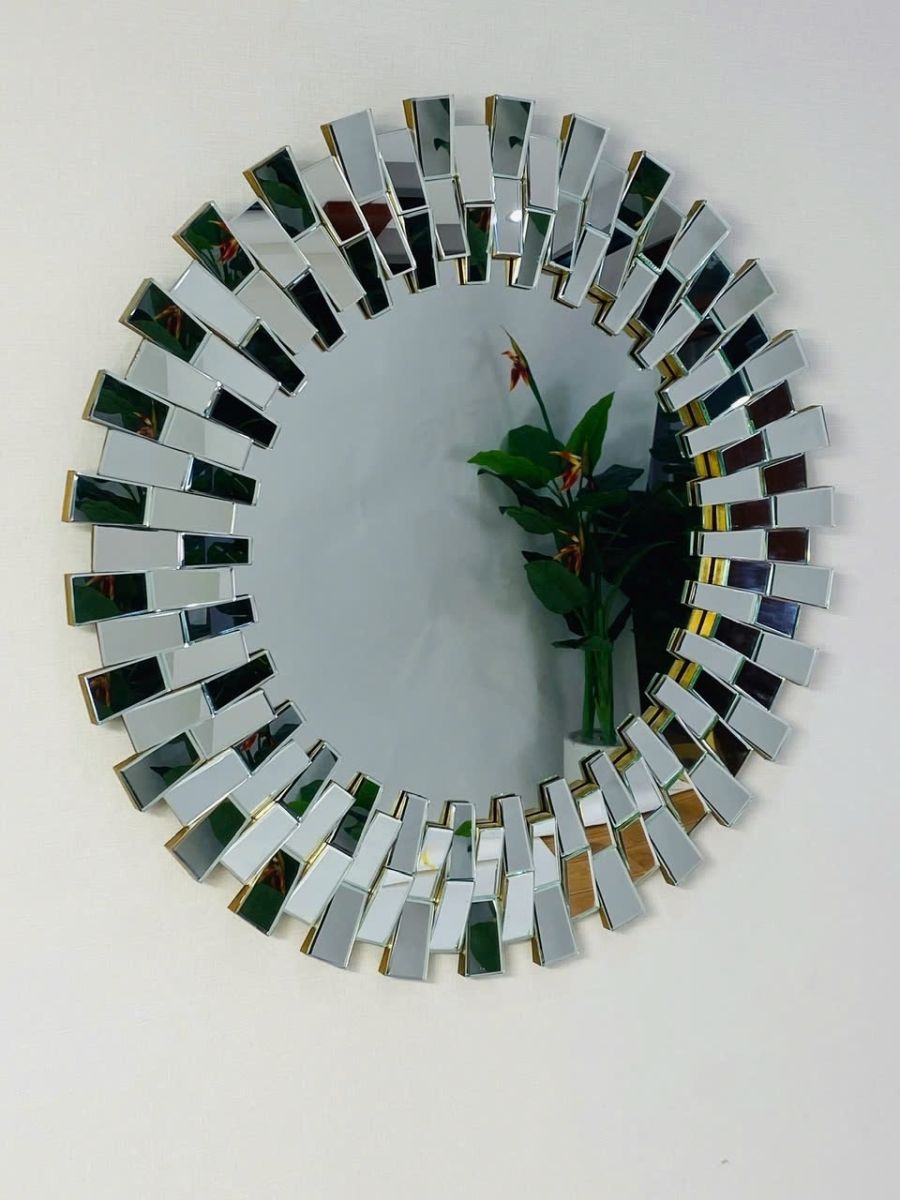 Round vanity mirror wall art dressing table