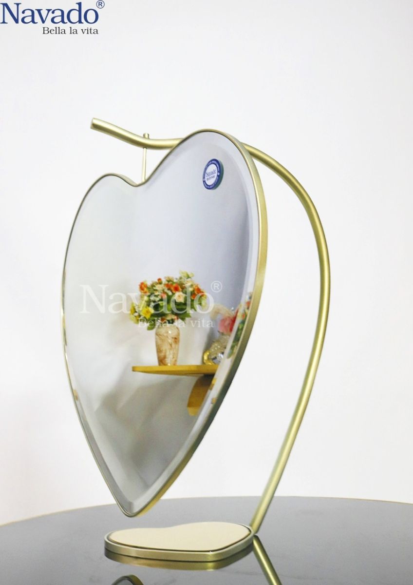 Heart Tabletop Vanity Mirror Art