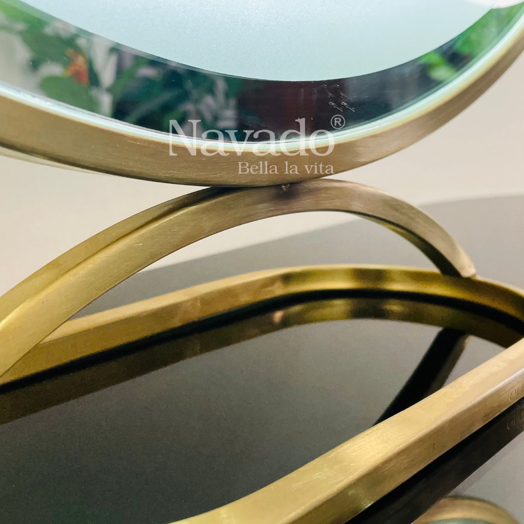 Round tabletop Vanity Mirror metal led
