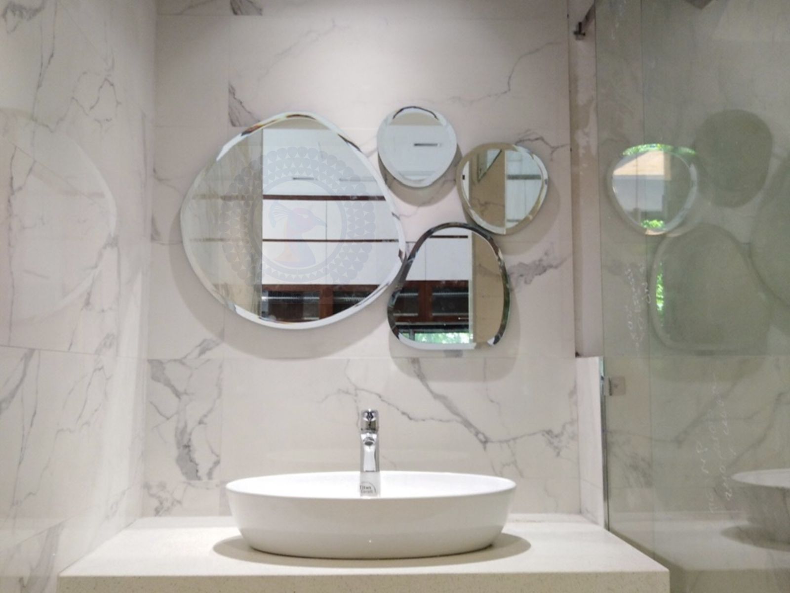 bathroom wall art decorative mirror